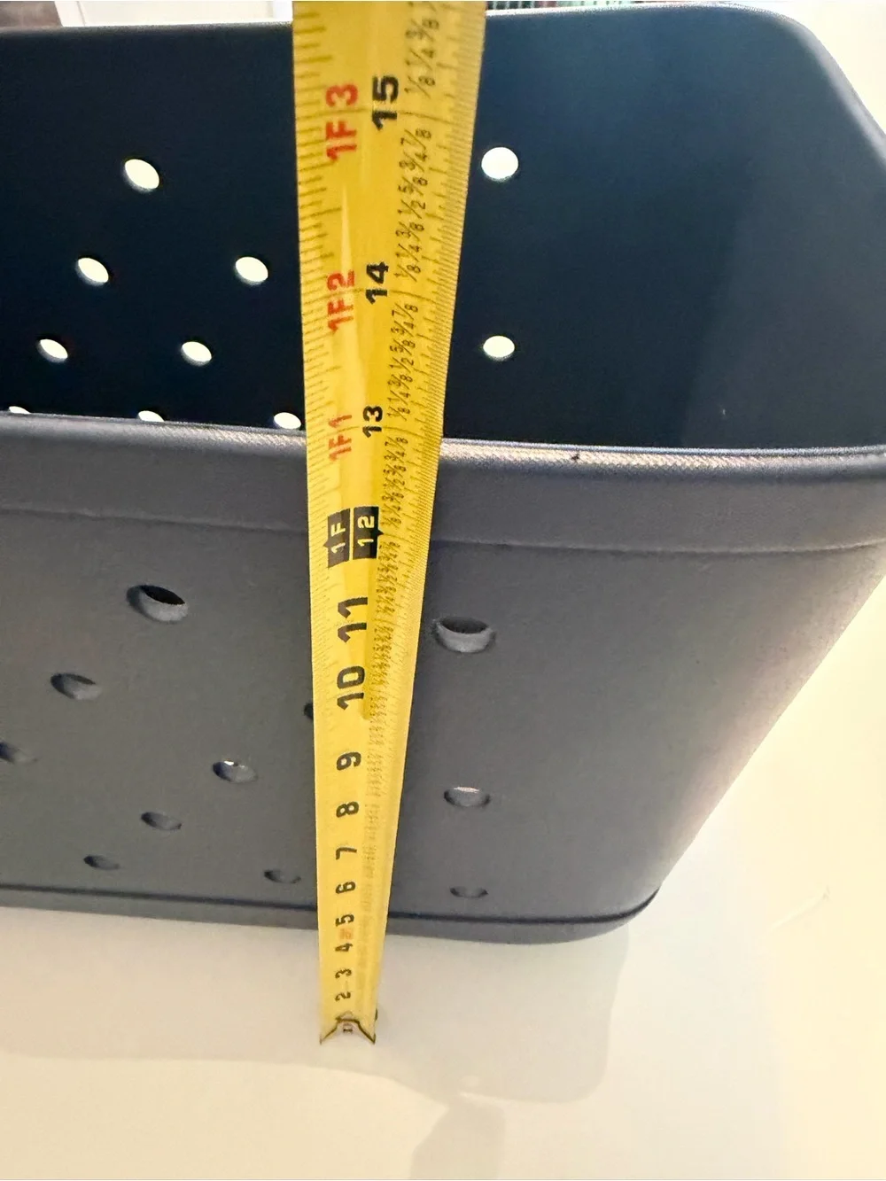 Matte Black Perforated Storage Bin - Home Accents